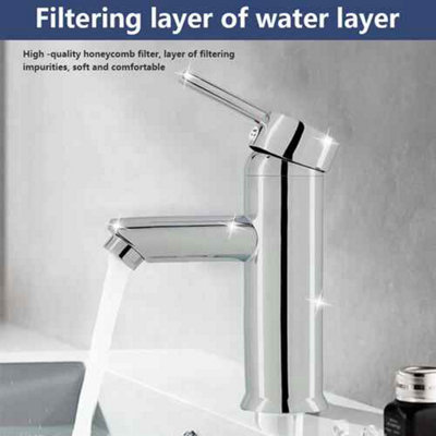 Cloakroom Mono Basin Mixer Tap with Waste, Chrome finished tap for Modern Bathroom