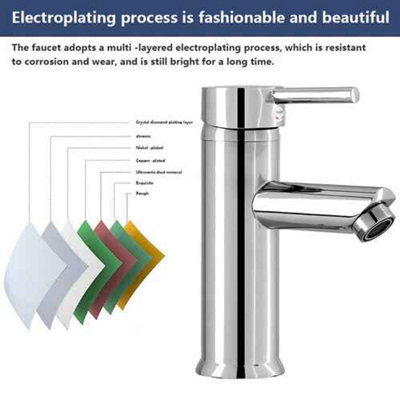 Cloakroom Mono Basin Mixer Tap with Waste, Chrome finished tap for Modern Bathroom
