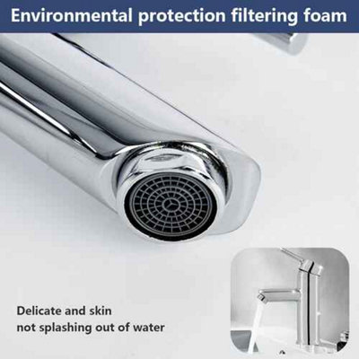 Cloakroom Mono Basin Mixer Tap with Waste, Chrome finished tap for Modern Bathroom