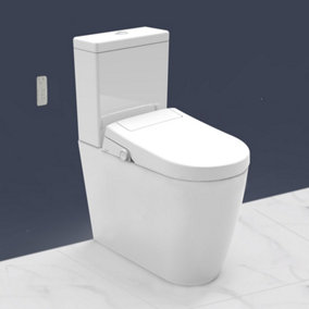 Close Coupled Smart Wash and Dry Bidet Toilet - Comfort Height