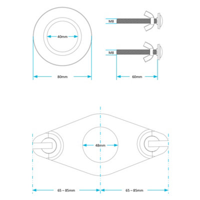 Universal WC Toilet Cistern Close Coupling Kit With El Salvador