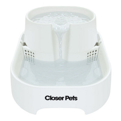 Closer Pets Large White Two-level Six-litre Pet Fountain (CP 385)