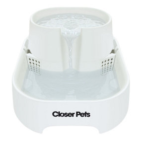 Closer Pets Large White Two-level Six-litre Pet Fountain (CP 385)