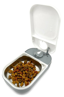 Stainless steel best sale automatic cat feeder