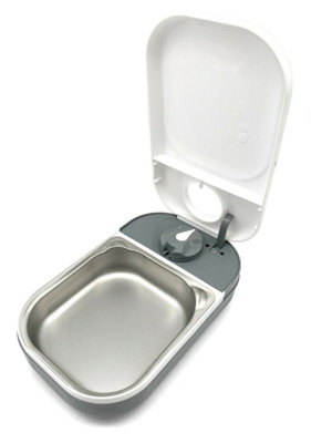 Closer Pets One-Meal Automatic Pet Feeder with Stainless Steel Bowl Inserts (C100)