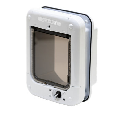 Closer Pets White Microchip Cat Flap (CP 360W)