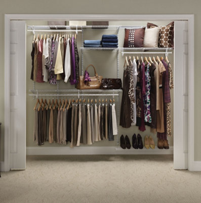 ClosetMaid 2,44m/ 8ft Adjustable ShelfTrack Wardrobe Organiser Kit with Shoe Rack