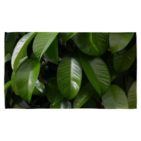 Closeup of beautiful glossy green leaves (Kitchen Towel) / Default Title