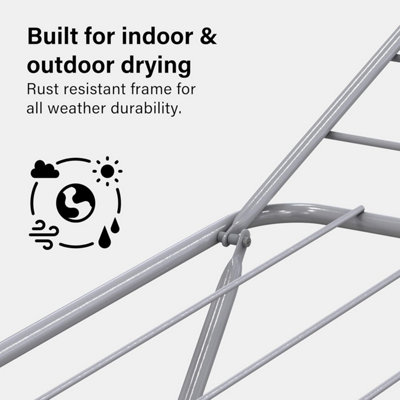 Clothes Airer Drying Rack Winged Drying 18M Indoor Outdoor Laundry ...