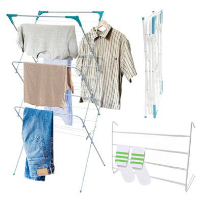 CLOTHES DRYING KIT INDOOR RADIATOR & 3 TIER AIRER DRYER LAUNDRY RACK ...