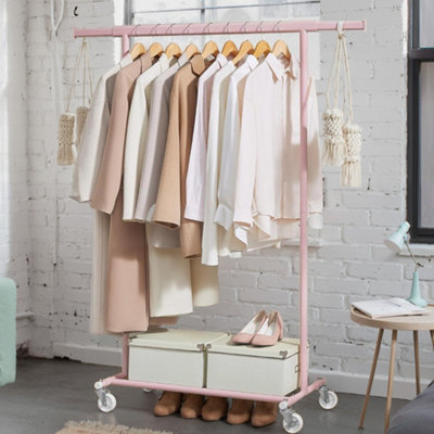 Clothes Rack on Wheels, Heavy Duty Clothes Rail, 45 x (92-132) x 161.5 ...