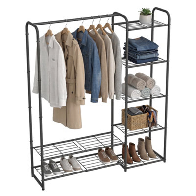 Clothes Rack, Open Wardrobe, 29 x 112 x 158.4 cm, Clothes Rail, Coat ...