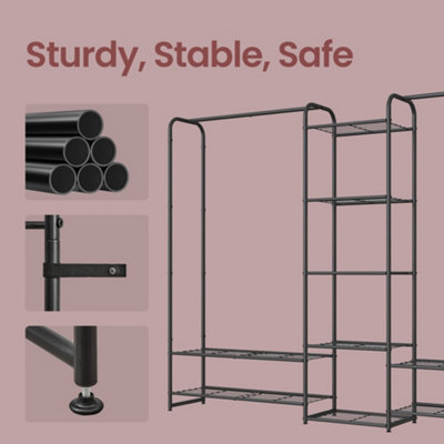 Clothes Rack, Open Wardrobe, 29 x 183 x 158.4 cm, Clothes Rail, Coat ...