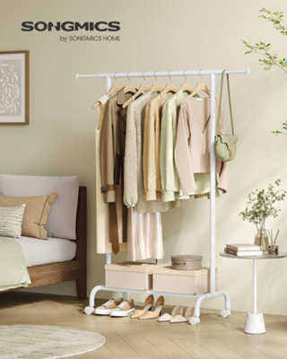 Clothes Rail, Clothes Rack, Extendable Hanging Rail, Clothing Storage ...