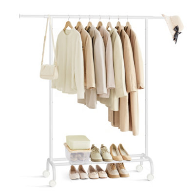 Clothes Rail, Clothes Rack, Extendable Hanging Rail, Clothing Storage ...
