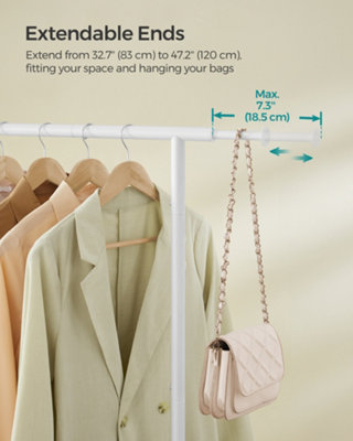 Clothes Rail, Clothes Rack, Extendable Hanging Rail, Clothing Storage ...