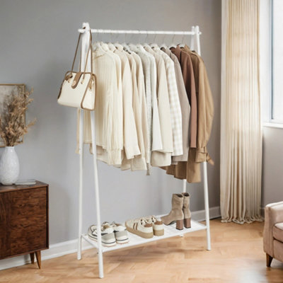 Clothes Rail, Clothes Rack, Garment Rack With Steel Frame, With Hanging ...