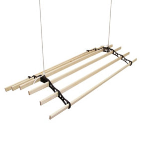 Clothing Airer Ceiling Pulleys- Black- 1.8m