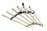 Clothing Airer Ceiling Pulleys- Black- 2m