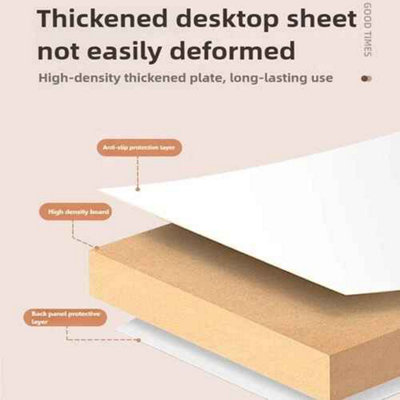 Cloud Coffee Table Wood Composite 2 Tier Living Room Tea Table, White