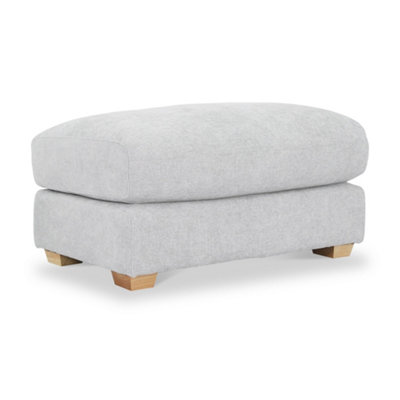 Cloud Fog Grey Footstool - Fully Assembled By Roseland Furniture