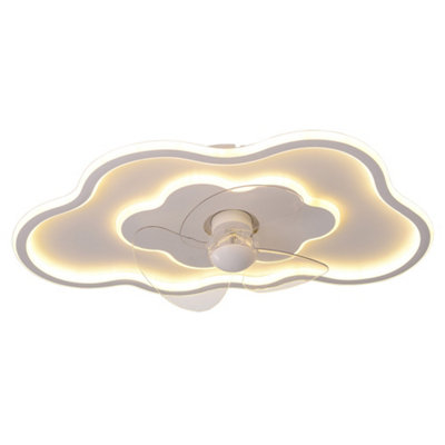 Cloud-Shaped Ceiling Mount LED Fan Light