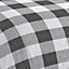 Cloud soft Bedding Bold Check Duvet Cover Set with Pillowcase Grey