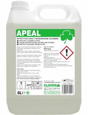 Clover Chemicals Apeal Daily Washroom Cleaner 5l