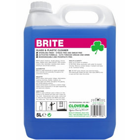 Clover Chemicals Brite Window, Mirror and Plastic Cleaner 5l