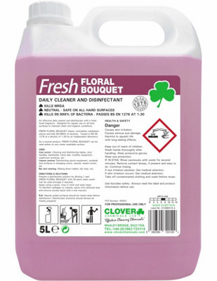 Clover Chemicals Daily Cleaner and Disinfectant Floral Bouquet 5l