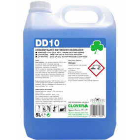 Clover Chemicals DD10 Concentrated Detergent Degreaser 5l