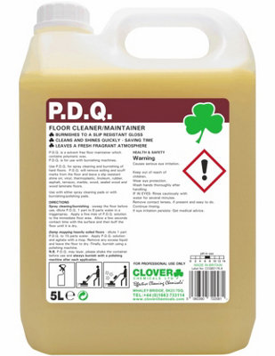 Clover Chemicals P.D.Q. Floor Cleaner Polish 5l