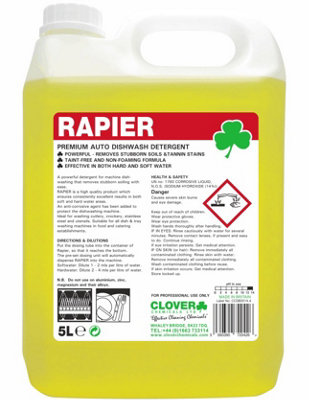 Clover Chemicals Rapier Premium Auto Dishwash Detergent 5l