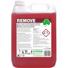 Clover Chemicals Remove Heavy Duty Floor Polish Stripper 5l