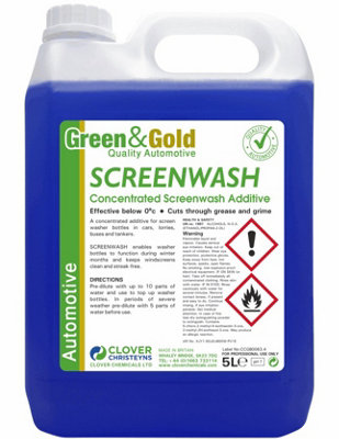 Clover Chemicals Screen Wash Concentrated Windscreen Additive 5l