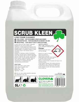 Clover Chemicals Scrub Kleen Low Foam Cleaner 5l