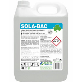 Clover Chemicals Sola-Bac Heavy Duty Bactericidal Cleaner 5l