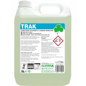 Clover Chemicals Trak Sanitiser Cleaner - Destainer and Deodoriser 5l