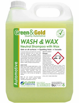 Clover Chemicals Wash & Wax Car Shampoo with Wax 5l