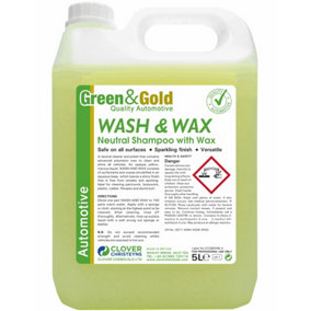 Clover Chemicals Wash & Wax Car Shampoo with Wax 5l