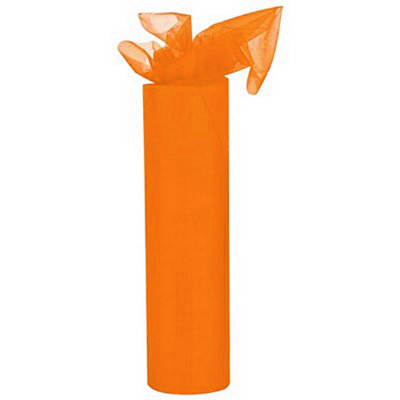 Club Green Organza 25 Metre Snow Sheer Roll Orange (25 Metres)