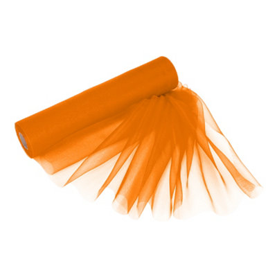 Club Green Organza 25 Metre Snow Sheer Roll Orange (25 Metres)