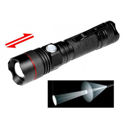 Clulite Adjust-a-Beam Torch AB200 LED Rechargeable Torch With Adjustable Beam