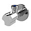 Cluro 1/2x1/2 Inch Angled Water Tap Valve for Basin Sink Elegant Chrome Plated
