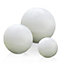 Cluster Set of 3 IDEALIST Concrete Effect White Washed Outdoor Garden Decorative Balls: D22 H20 cm + D30 H28 cm + D40 H38 cm
