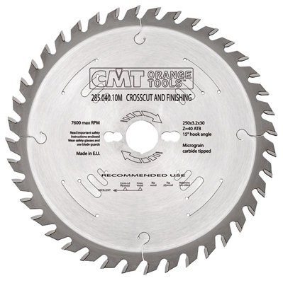 CMT Finishing Saw Blade 250 x  30 x 60T - 285.060.10M