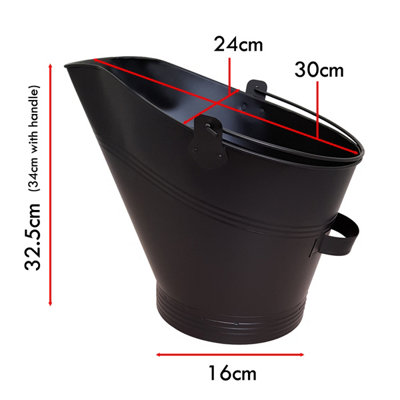 thumbnail image 2 of Coal Bucket And Shovel Set - Steel Log Scuttle For Fireplace & Fireside Use 2 of 13