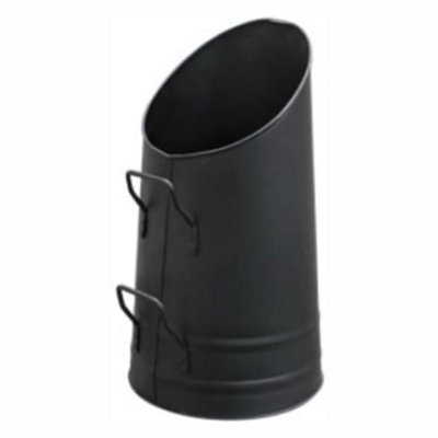 Coal Bucket Kindling Iron Anthracite Scuttle Black Galvanized Fireplace Ash 41cm