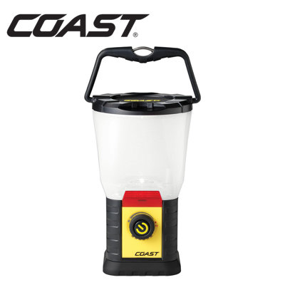 COAST EAL 20 LED Lantern 375Lumens 100Hrs Pre Set Red and White Light Modes EAL20 Lantern Without Batteries