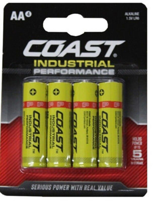 Coast Industrial Performance Alkaline Batteries AA 4 Pack